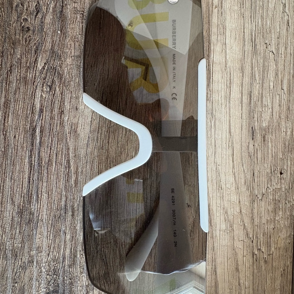 Burberry White and Gray Sunglasses